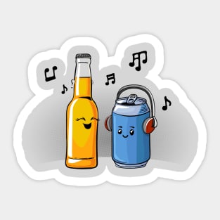 Music To My Beers Sticker